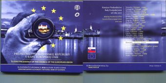 Словакия 2016 Официальный годовой набор Евро монет Председательство в ЕС (9 монет)