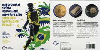 Чехия 2014 Официальный Годовой набор монет Футбол в Бразилии         
