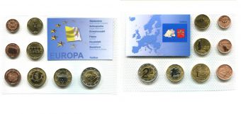 Набор пробных монет Евро Ватикан 2010