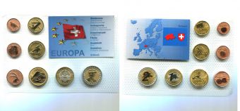 Набор пробных монет Евро Швейцария 2009