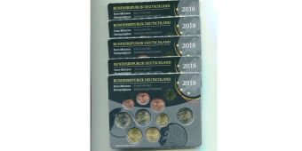 Германия 2018 ADFGJ Официальный годовой набор Евро монет