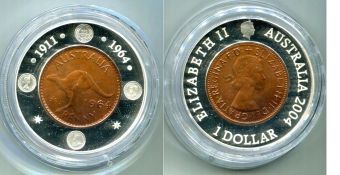 Австралия Доллар 2004 год 40 лет Монетарной Реформе