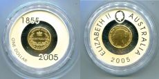 Австралия Доллар 2005 год 150 лет 1/2 Соверена 1855