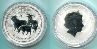 Австралия Доллар 2015 Год Козы Серебро Пруф
