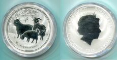 Австралия Доллар 2015 Год Козы Серебро Пруф   