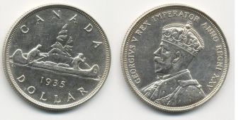 Доллар Канада 1935 год, Серебро 