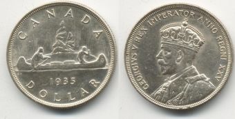 Доллар Канада 1935 год, Серебро 