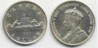 Доллар Канада 1935 год, Серебро 