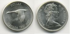 Доллар Канада 1967 Серебро Летящий Гусь (3)  