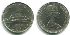 Доллар Канада 1968 Индейцы на Каноэ