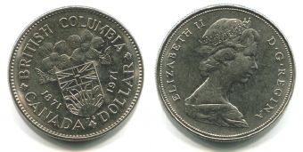 Доллар Канада 1971 Британская Колумбия