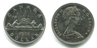 Доллар Канада 1972 Индейцы на Каноэ