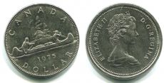 Доллар Канада 1975 Индейцы на Каноэ  