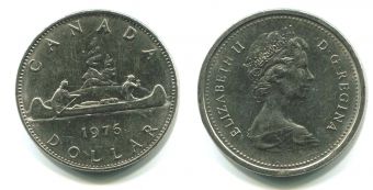 Доллар Канада 1976 Индейцы на Каноэ