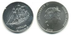 Острова Кука Доллар 2012 Парусник Серебро           