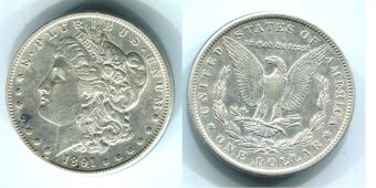 Доллар США 1891 Морган доллар