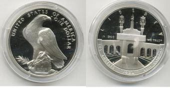 США Доллар 1984 год, Олимпиада в Лос-Анджелесе, Серебро, Пруф