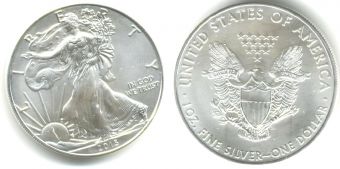 США Доллар 2013 год, Либерти, Серебро унция