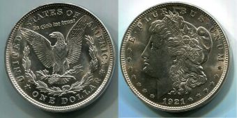 Доллар США 1921 Морган доллар