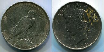 Доллар США 1922 Peace Dollar