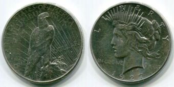 Доллар США 1927 Peace Dollar