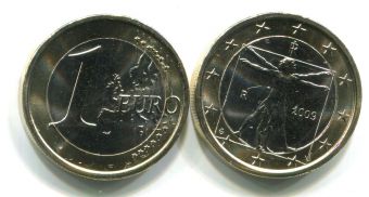 Италия 1 Евро 2009 