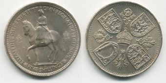 Англия 5 Шиллингов 1953 Коронация Елизаветы 
