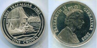 1 Крона Гибралтар 2005 Трафальгар (4)