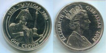 1 Крона Гибралтар 2005 Трафальгар (7)