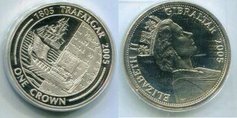 1 Крона Гибралтар 2005 Трафальгар (5)