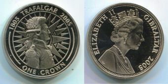 1 Крона Гибралтар 2005 Трафальгар (1)