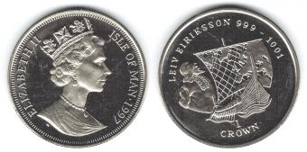 Остров Мэн 1 Крона 1997 Эриксон