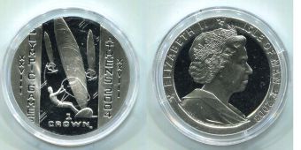 Остров Мэн 1 Крона 2003 Олимпиада Афины Парусники