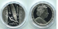 Остров Мэн 1 Крона 2003 Олимпиада Афины Парусники