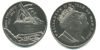 Остров Мэн 1 Крона 2012 Титаник