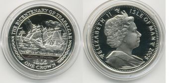 Остров Мэн Крона 2005 Трафальгарская битва Пруф 