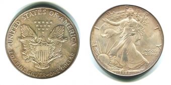 США Доллар 1986 год, Либерти, Серебро унция