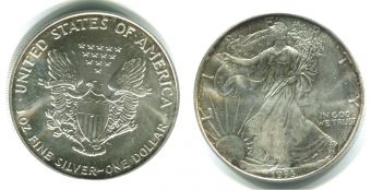 США Доллар 1993 год, Либерти, Серебро унция