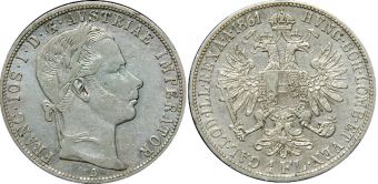 Австрия 1 Флорин 1861 год