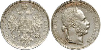 Австрия 1 Флорин 1888 год