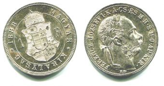 Австро-Венгрия 1 Форинт 1883 год