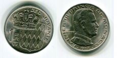Монако 1 Франк 1977 год            