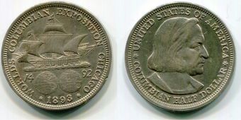 Пол доллара 50 центов США 1893 год, Колумб