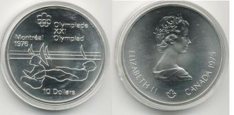 10 Долларов Канада 1975 Олимпиада Монреаль, Парусный спорт АЦ