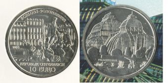 10 Евро Австрия 2003 дворец Шенбрунн