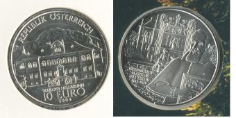 10 Евро Австрия 2004 замок Хельбрунн