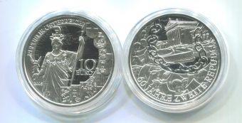 10 Евро Австрия 2005 60 лет Второй Республике