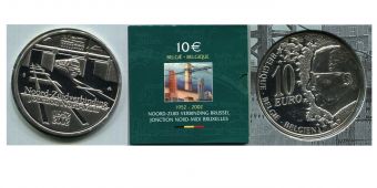10 Евро Бельгия 2002 Железая дорога