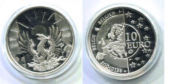 10 Евро Бельгия 2005 60 лет Победы