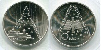 10 Евро Германия 2009 100 лет немецким молодежным лагерям